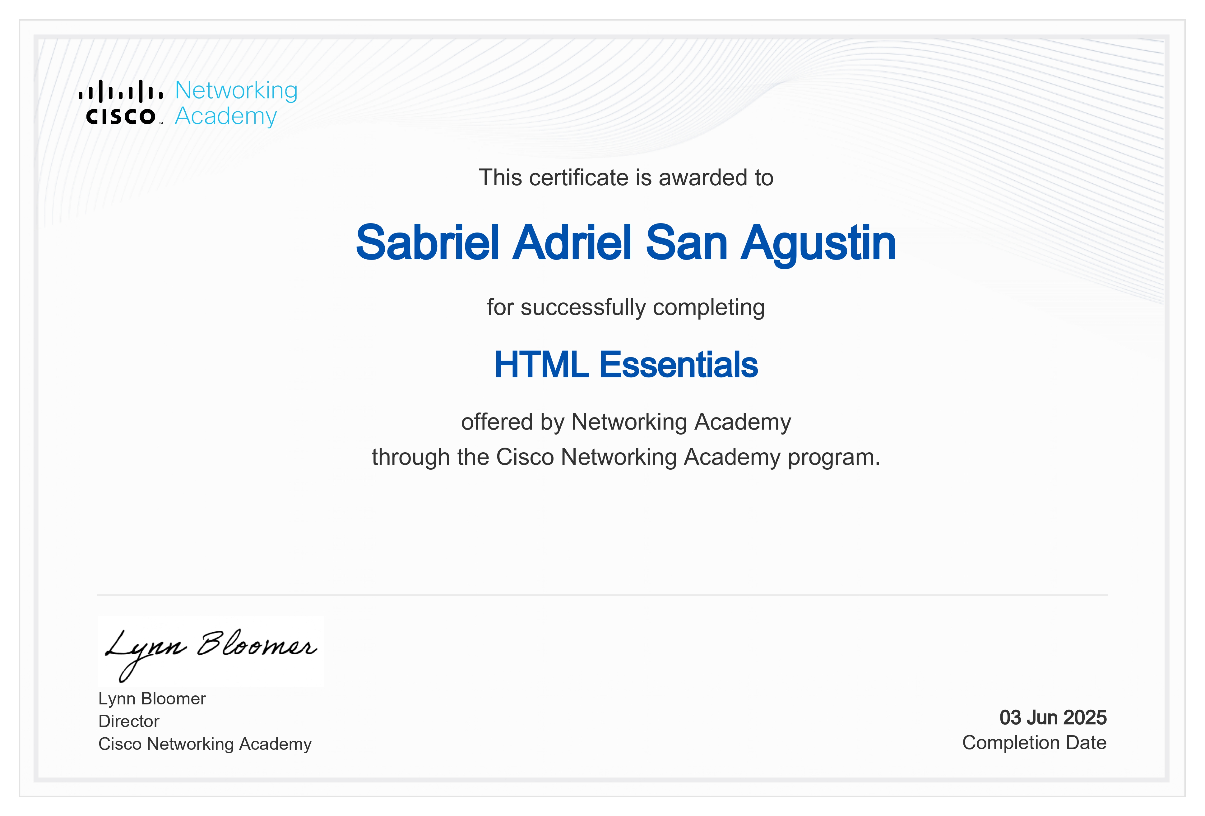 CISCO HTML Essentials